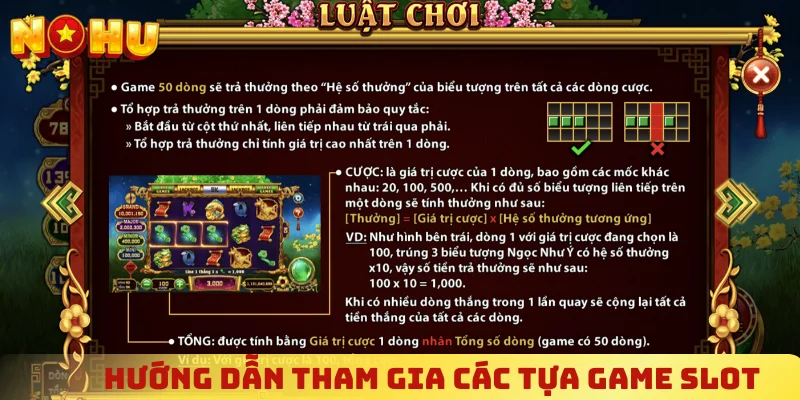 Bạn cần chọn mức cược và game slot mình muốn